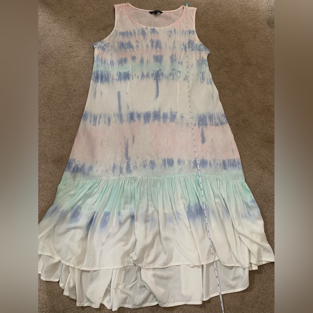 CHARLIE B Blue and Pink Ruffled Tiered Maxi Sundress - Picture 10 of 16